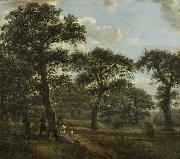 Figures Resting and Promenading in an Oak Forest